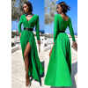 Zelené dlouhé elegantní šaty JOELLIAN