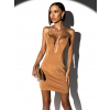 Hnědé elegantní šaty IVANEJI
