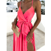 Neon růžové elegantní dlouhé šaty FAIRYTALE