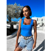 Modrý elegantní crop top LOTES