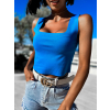 Modrý elegantní crop top LOTES