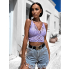 Fialový crop top DAVEN