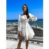 Bílé krajkové šaty bavlna/len RAYNELI