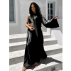 Černé lesklé elegantní šaty GLADIOLUS
