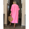 Růžové oversize šaty NOVASI