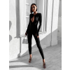 Černý elegantní overal CIMELINE s dlouhým rukávem