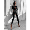 Černý elegantní overal CIMELINE s dlouhým rukávem