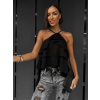Černý elegantní top LITHES na zavazování