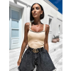 Béžový elegantní top GENTLY se zlatým detailem