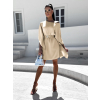 Krémové elegantní šaty WOLKA s páskem