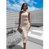 Béžové žebrované šaty LAYRER