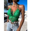 Zelený krajkovaný top KASPERE