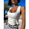Bílý elegantní crop top LOTES