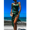 Smaragdové elegantní šaty STELLAR s řasením