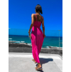 Neon růžové elegantní šaty SIMORENS