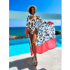Růžový komplet COWELI body/plavky a přehoz