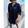 Tmavě modrá oversize košile WANT s kapsičkou
