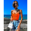 Oranžový elegantní korzet AMARIAH