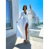 Bílé dlouhé elegantní šaty JOELLIAN