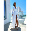 Bílé dlouhé elegantní šaty JOELLIAN