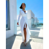 Bílé dlouhé elegantní šaty JOELLIAN