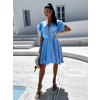 Světle modré jednoduché elegantní šaty COSMOS
