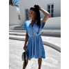 Světle modré jednoduché elegantní šaty COSMOS