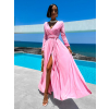 Růžové dlouhé elegantní šaty JOELLIAN