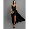 Černé elegantní dlouhé šaty FAIRYTALE
