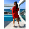 Červené elegantní šaty  MEERA na zavazování