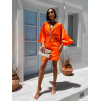 Oranžové lesklé elegantní šaty WINIFRED