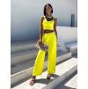 Neonově žlutý dvoudílný komplet GEMMA s kapsami