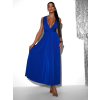 Královsky modré elegantní šaty BEATRICE s vázáním