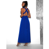 Královsky modré elegantní šaty BEATRICE s vázáním