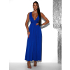 Královsky modré elegantní šaty BEATRICE s vázáním