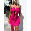 Růžové elegantní šaty SUSHIN s volánky