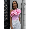 Růžový extravagantní top KESEDY