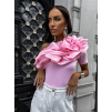 Růžový extravagantní top KESEDY
