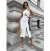 Bílé elegantní šaty KOMPARZE na zavazování