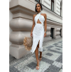 Bílé elegantní šaty KOMPARZE na zavazování