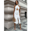 Bílé elegantní šaty KOMPARZE na zavazování