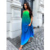 Zelené dlouhé šaty LOTUSO na zavazování
