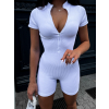Bílý overal KELERY s krátkým rukávem