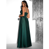 Smaragdové elegantní šaty PATILLA s rozparkem