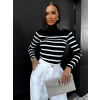 Černý lehký svetřík NINES s pruhy