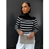 Černý lehký svetřík NINES s pruhy