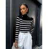 Černý lehký svetřík NINES s pruhy