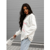 Bílá oversize mikina ACONITECH