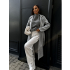 Světle šedý jednoduchý kabát CITON