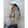 Béžová bunda MILANE s kožíškem